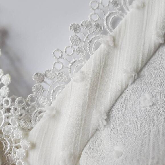 Monique Lhuillier Dress Size 6 Eyelet Lace Cocktail Party Date Rehearsal Dinner - Picture 8 of 16